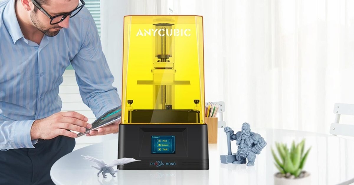 ANYCUBIC's Photon Mono 3D printer creates 5 x 3 x 6.5 inch models at a cost of $ 229