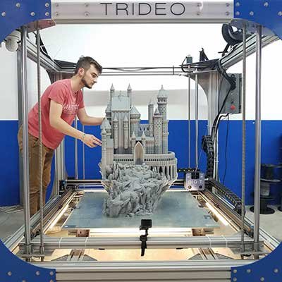 The gigantic 3D printer from Trideo has a construction area of ​​one square meter