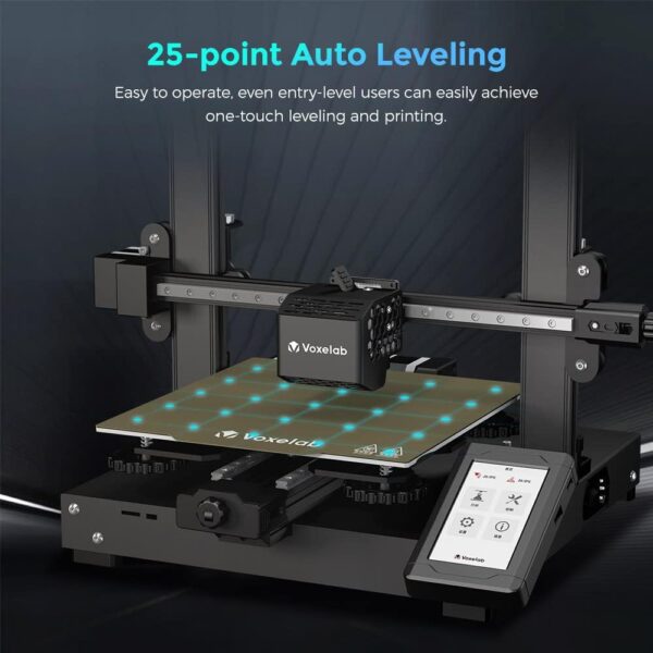 Voxelab 3D Printer Aquila D1, Auto Leveling 3D Printer with 25-Point Precise Leveling, XY Axis Linear Guide, Metal Dual-Gear Direct Extruder Works with PLA/ABS/PETG/TPU Filaments, 9.25x9.25x9.84inch - Image 2
