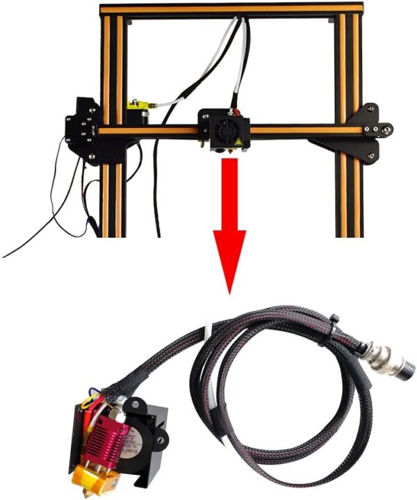 HICTOP CR-10 Hotend Full Assemble MK8 Extruder Fit for Creality 3D Printer CR-10 CR-10 mini CR-10S 3D Printer Replacement Parts - Image 2