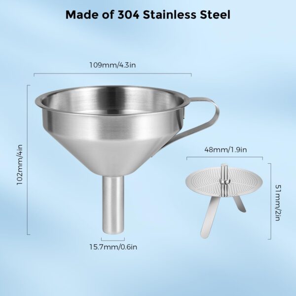 Sovol 3D Stainless Steel Funnel, Resin Filter Cup for SLA/DLP/LCD Resin 3D Printer UV Resin, Double-Strainer Filter for 3D Printing Liquid - Image 4