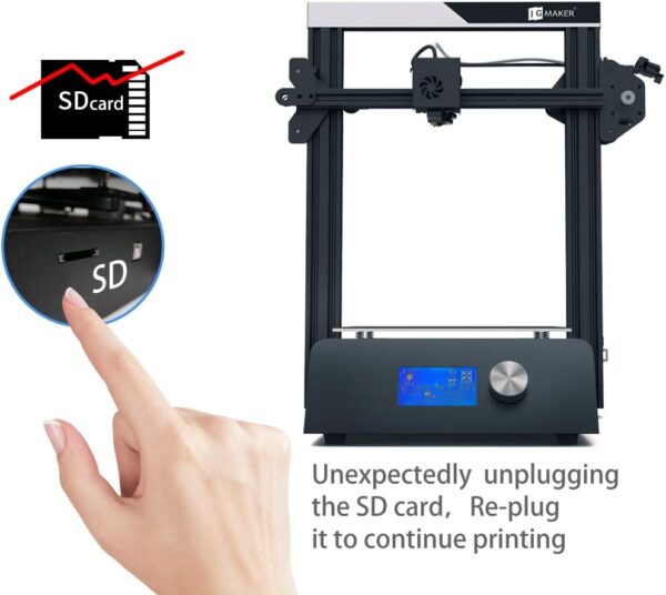 JGAURORA JGMAKER Magic DIY 3D Printer with Metal Base Resume Printing Filament Run Out Detection Resume Print and Build-in Power Supply 220x220x250mm - Image 3