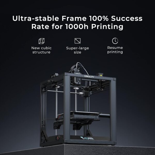 Official Creality 3D Printer Ender-5 S1 250mm/s High-Speed 3D Printers with 300 High-Temp Nozzle Direct Drive Extruder, CR Touch Auto Leveling, Stable Cube Frame High Precision,8.66X8.66X11.02 inch - Image 4