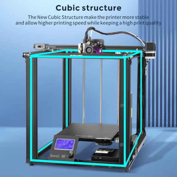 Sovol 3D SV05 Metal Frame Metal Direct Drive Extruder FDM 3D Printer with Upgraded 32-bit Silent Mainboard CR Touch Auto Leveling Flexible Build Plate 220 * 220 * 300mm - Image 2