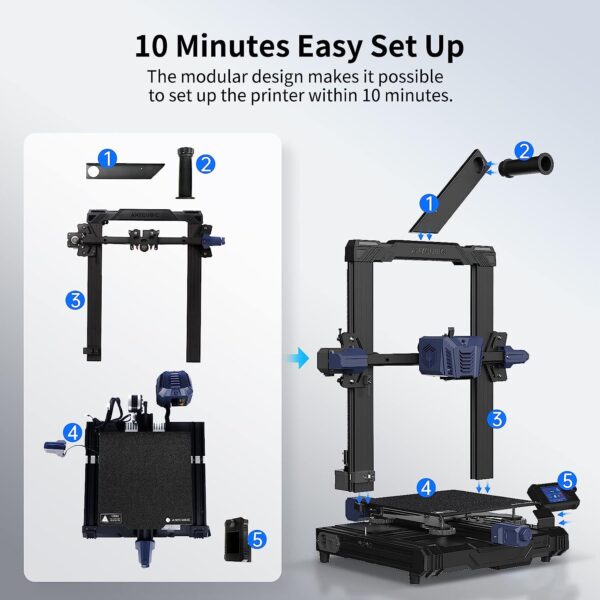 Anycubic Kobra Neo 3D Printer, Pre-Installed 3D Printers with Direct Drive Extruder High Precision Printing and Easy Model Removal for Beginners Print Size 8.7x8.7x9.84in - Image 2