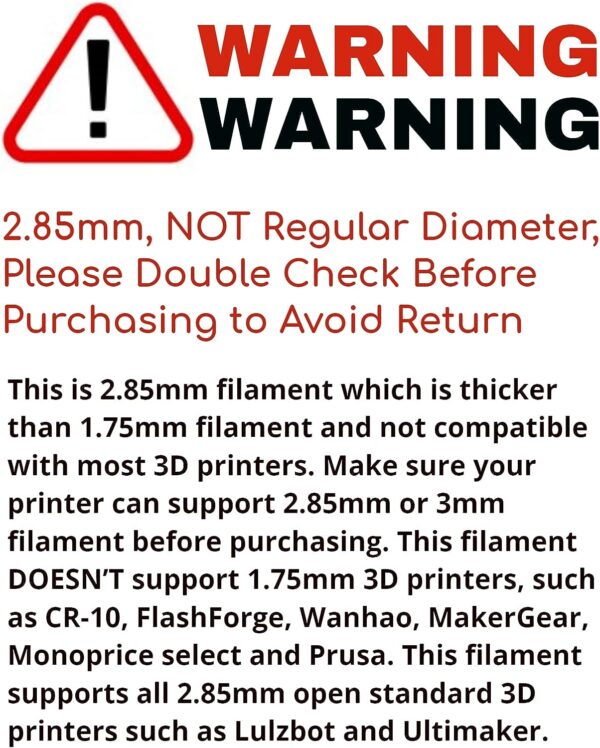 2.85mm(3mm) PVA Filament 2.85mm Water Soluble Filament 750g - Polymaker PolyDissolve S1 Support Material for PLA 3D Filament, Soluble PVA Filament 3mm, Print with 2.85mm Openning 3D Printers Only - Image 3