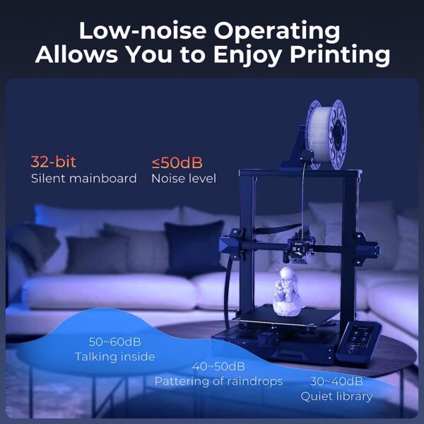 Creality Ender 3 S1 3D Printer with Direct Drive Extruder CR Touch Auto Leveling High Precision Double Z-axis Screw Silent Board Printing Size 8.6X8.6X10.6in, Upgrade Ender 3 V2 for Beginners - Image 5