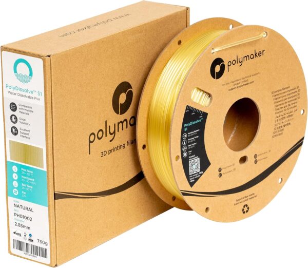 2.85mm(3mm) PVA Filament 2.85mm Water Soluble Filament 750g - Polymaker PolyDissolve S1 Support Material for PLA 3D Filament, Soluble PVA Filament 3mm, Print with 2.85mm Openning 3D Printers Only - Image 4