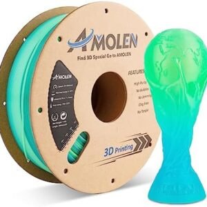 AMOLEN PLA 3D Printer Filament PLA Filament 175mm Transparent Blue