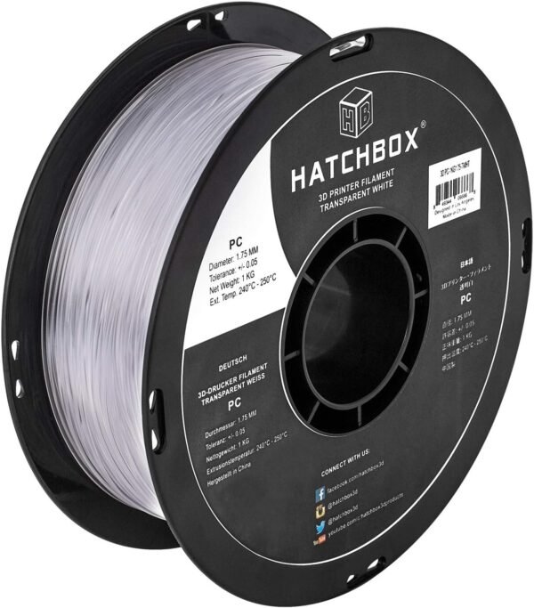 HATCHBOX PC Polycarbonate 3D Printer Filament Dimensional Accuracy 005