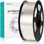 SUNLU PLA Filament 1.75mm Dimensional Accuracy ± 0.02 mm 1 kg Spool for 3D Printer Printing- Clear