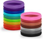 3D Pen Filament Kit Refills for 3D Pens - PLA 1.75mm Filament Color Pack Sample | Create Professional Art with 3D Pen Refills for Kids and Adults 3-D PLA Printing Filament Bundle Kit Accessories