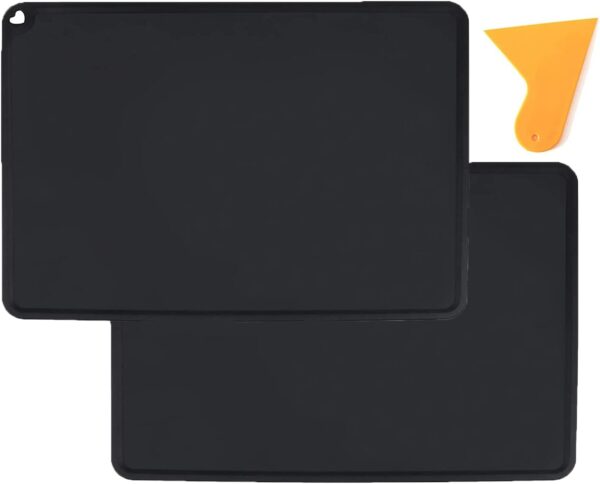 3D Printer Silicone Slap Mat 410 X 310mm/16x12 inch Clean-up or Resin Transfer to Protect Work Surface for DLP SLA LCD 3D Printer Accessories (Black & Black)
