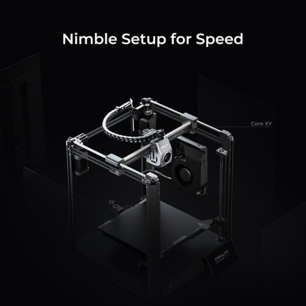 Creality K1 3D Printer,600mm/s 20000mm/s² Fastest High-Speed 3D Printer,Fully Assembled,Auto Leveling,Dual Cooling,Self- Test with One Tap,Quality Model Free of Ring,Build Volume:220 * 220 * 250mm - Image 9