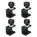 4Pcs Adjustable Hotbed Clips 3D Printer Accessories Ender 3 Pro Glass Clamps Compatible with Ender 3/3 Pro/V2/3S, Ender 5/Pro, CR-20 PRO, CR10/10S Pro, Aluminium 3D Printer Heat Bed Clips (Black)