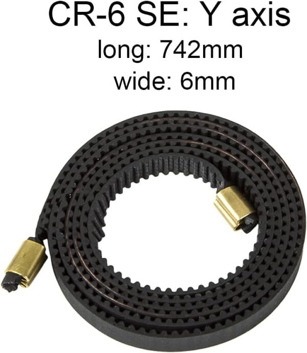 Creality Original CR-6 SE Belt X+Y Axis Open Timing Rubber 2GT Timing Belts Width 6mm Y axis 742mm + X axis 820mm with Pressed Copper Buckles 3D Printer Parts - Image 4