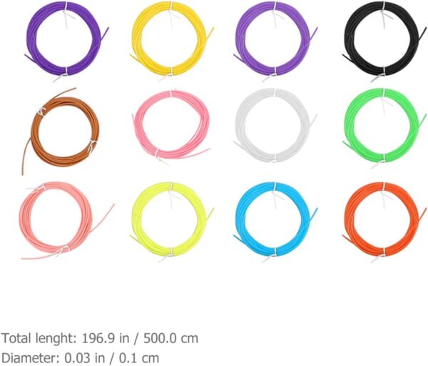 Accessories for Plastic Printing Filament 24 pcs 3D Pen 3D Pen Printing Filament 3D Pen Filament Refills Printing 3D Pen Filament Filament Pla Refills 3D 3D 3D 3D Refillable Pen - Image 2