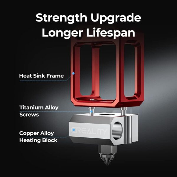 Creality Spider 3.0 High Temperature and High Flow Hotend Pro, All Metal Hotend Upgrade for Ender 3 Pro, Ender 3, Ender 3 V2, Ender 3 Max, Ender 5, Ender 5 Pro, Ender-5 Plus, CR 10 - Image 5