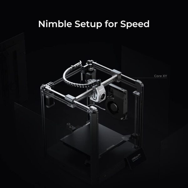 Official Creality K1 3D Printer, Printing Speed 600mm/s with 20000mm/s² Acceleration,12X Faster and More Efficient with Max.32mm³/s Flow Hotend,Dual Fans Cooler,Hands-Free Auto Leveling - Image 5