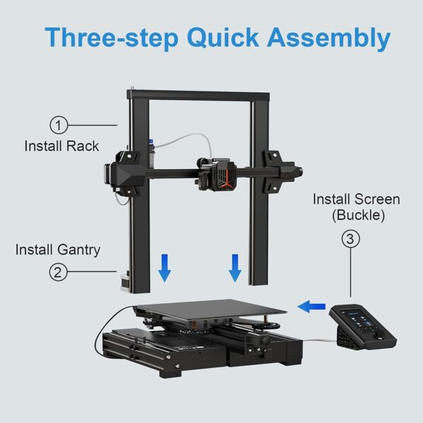 Official Creality Ender-3 V2 Neo 3D Printer with CR Touch Auto-Leveling, Full-Metal Bowden Extruder, Stable Integrated Design,PC Spring Steel Magnetic Build Plate Printing Size: 8.66x8.66x9.84 inch - Image 5