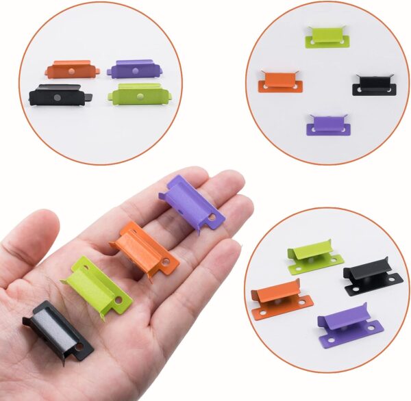 16 pcs Bed Clips Clamp 3D Printer Heat Bed Clips 7mm Glass Clip Heated Bed Glass Bed Platform Clips Hardware Accessories Stainless Steel Fixing Clip Compatible Ender 3/3 Pro/3 V2/3S (4color) - Image 4