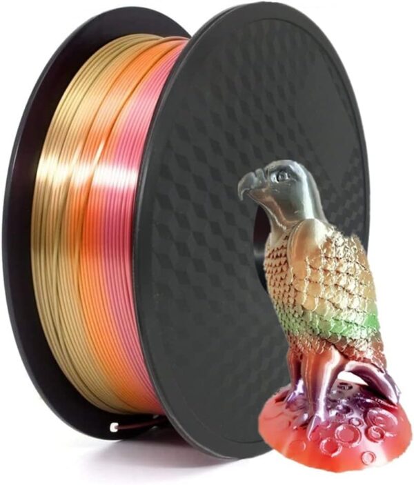 Prinko PLA 3D Printer Filament, PLA Filament 1.75mm, Dimensional Accuracy +/- 0.02 mm, 1kg Carton Spool PLA Filament, 1.75mm (Rainbow) - Image 6