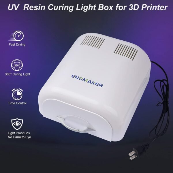 ENOMAKER UV Resin Curing Light Box Resin Dryer Machine 24PCS 405nm LED Beads Professional for LCD/SLA/DLP 3D Printer Models - Image 2