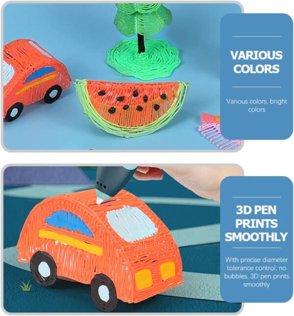 Accessories for Plastic Printing Filament 24 pcs 3D Pen 3D Pen Printing Filament 3D Pen Filament Refills Printing 3D Pen Filament Filament Pla Refills 3D 3D 3D 3D Refillable Pen - Image 4
