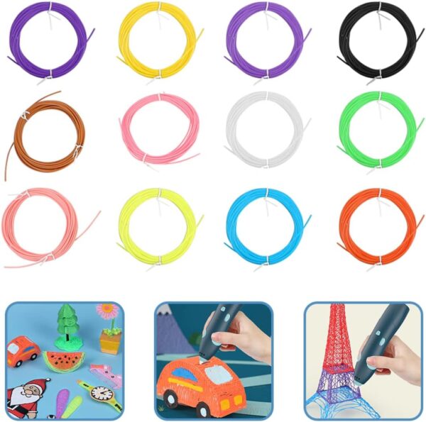Accessories for Plastic Printing Filament 24 pcs 3D Pen 3D Pen Printing Filament 3D Pen Filament Refills Printing 3D Pen Filament Filament Pla Refills 3D 3D 3D 3D Refillable Pen - Image 3