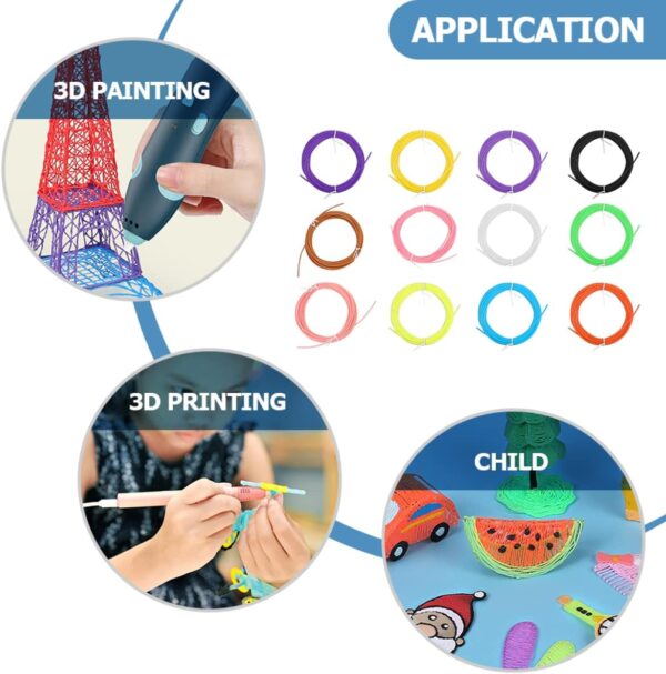 Accessories for Plastic Printing Filament 24 pcs 3D Pen 3D Pen Printing Filament 3D Pen Filament Refills Printing 3D Pen Filament Filament Pla Refills 3D 3D 3D 3D Refillable Pen - Image 7