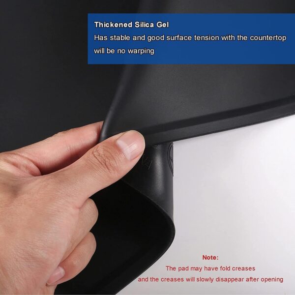 3D Printer Silicone Slap Mat 410 X 310mm/16x12 inch Clean-up or Resin Transfer to Protect Work Surface for DLP SLA LCD 3D Printer Accessories (Black & Black) - Image 3