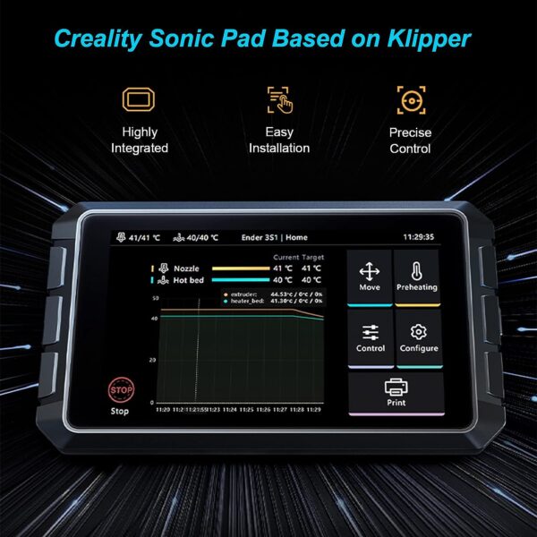 ENOMAKER Creality Sonic Pad in Klipper Firmware 64-bit 3D Printing Smart Pad 7" Touch Control Screen Speed Up Printing Remote Control for Creality Ender 3 V2，Ender 3 S1/Pro and Other FDM 3D Printers - Image 2