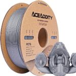 Aceaddity PETG Filament 1.75mm, 3D Printer Filament, Dimensional Accuracy +/- 0.02mm, 1kg(2.2lbs) 3D Printing Filament (1kg Space Grey)