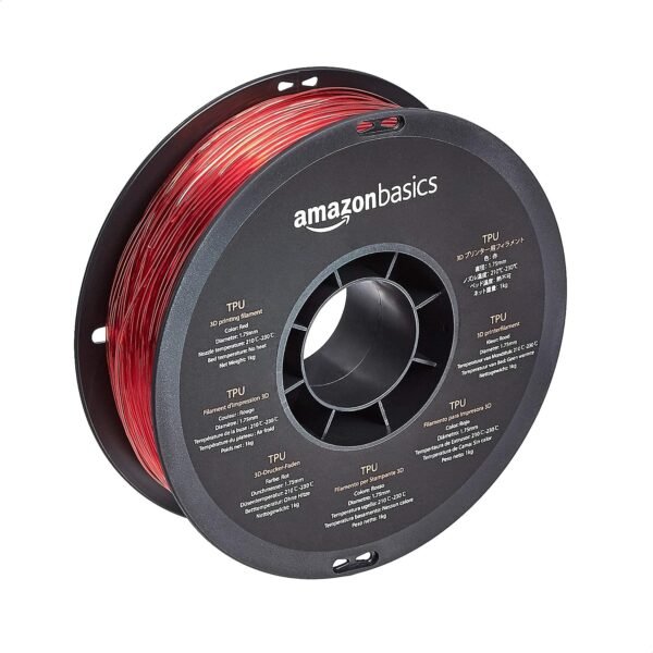 Amazon Basics TPU 3D Printer Filament 175mm Red 1 kg