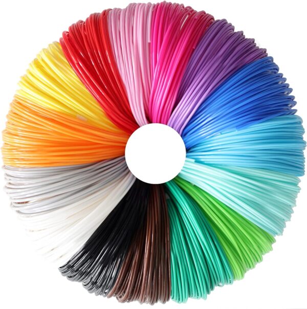 DO3D 15 Bright Colors 1.75mm 3D Pen PLA Filament Refill, Each Color 10feet, Total 150 Feet 3D Pen/3D Printer PLA Sample Pack, Compatible with MYNT3D / SCRIB3D Printing Pen