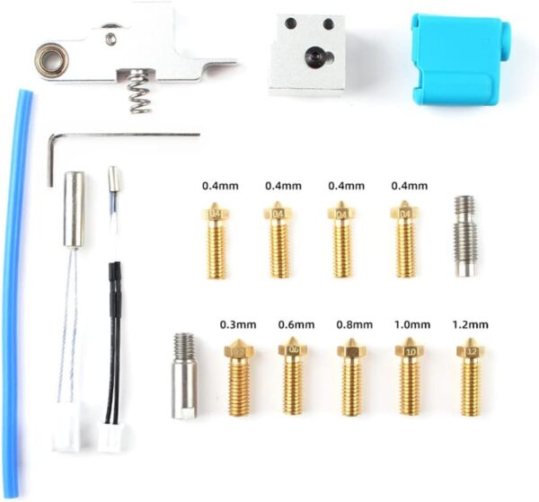 Extruder Kit - 3D Printer Nozzle Silicone Sleeve Heating Throat Tube Handle Thermistor DIY Replacement Parts for Artillerys Sidewinder X1