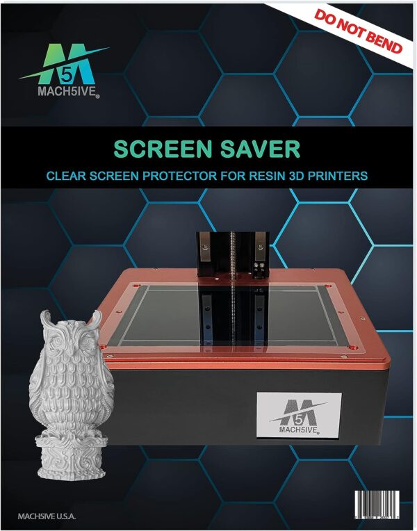 Mach5ive Screen Saver for Photon M3 Max Resin 3D Printer (3-Pack)