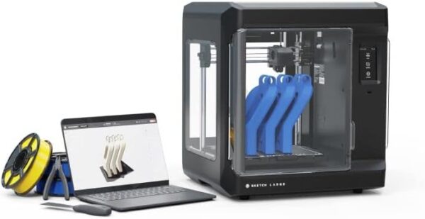 MakerBot SKETCH Large Desktop 3D Printer Kit, ISTE-Certified Online Training Teachers and Students, Heated Flex Build Plate, Enclosed Chamber, Access Certified Lesson Plans, 8.7x7.9x9.8in Print Size