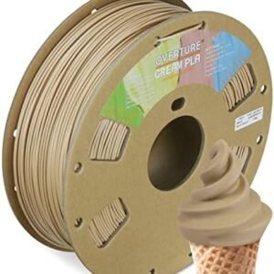 OVERTURE Cream PLA Filament Cardboard Spool Premium PLA 1kg22lbs Dimensional