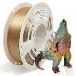 Reprapper Silk PLA Filament, Rainbow 3D Printer Filament 1.75 mm (± 0.03 mm) 2.2 lbs (1 kg), Silky Shiny Shine 3D Printing Filament, Fit Most FDM 3D Printer & 3D Pen