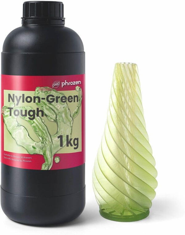 phrozen Nylon-Green Tough Resin with high Resistance, Ideal for Creating Functional 3D Prints, do not Break Easily (1KG)