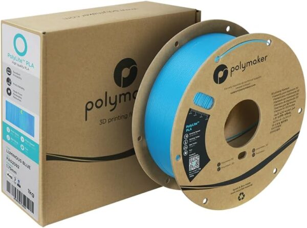 Polymaker Luminous PLA Filament 1.75mm, Luminous Blue PLA 3D Printer Filament 1.75 1kg - PolyLite 1.75 PLA 3D Printing Filament, Dimensional Accuracy +/- 0.03mm, Compatible with Most 3D Printers - Image 5