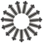 ACEIRMC V6 Volcano Hardened Steel Nozzle 0.4mm Extra Extruder Nozzles 0.4mm M6 Thread 3D Printer Brass Nozzles 1.75mm Filament 3D Printer Part for Volcano Heater Block Hotend Extruder (15pcs) (C)