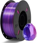 FilaBees 3D Printer Filament, PLA Filament 1.75mm Silk Dual Color Filament, Multicolor 3D Printing Filament, Silk PLA Shiny Filament 1kg(2.2lbs), High Purity and No Jamming, Silk Blue Rose