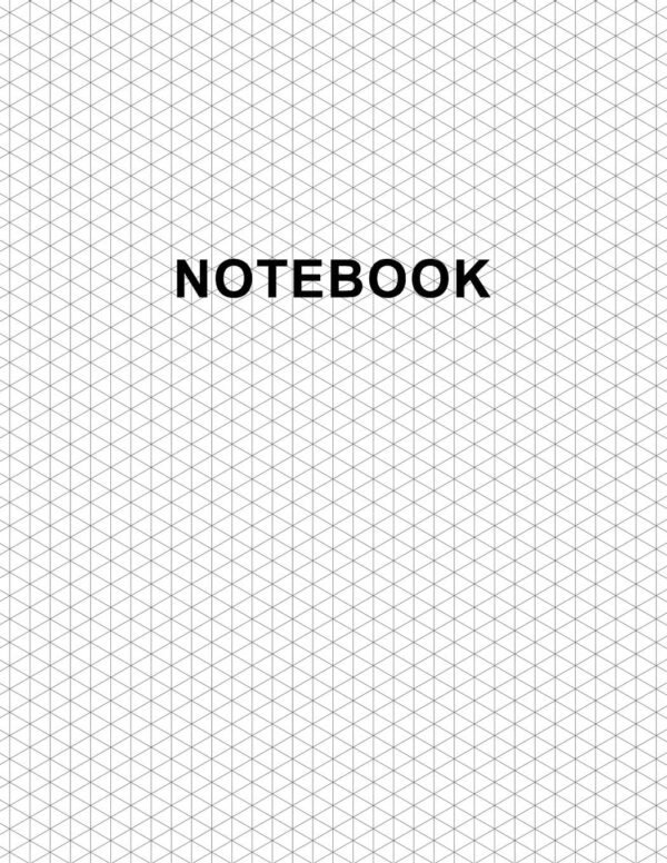 Isometric Graph Paper Notebook Large Size 85x11 110 Pages