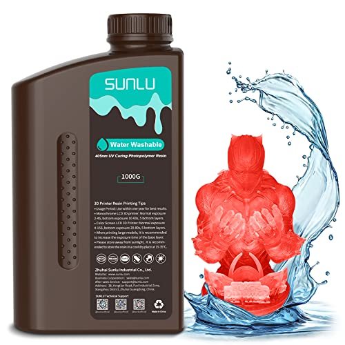 SUNLU Water Washable Resin 1000g Fast Curing 3D Printer Resin