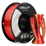 Official Ender PLA Silk 3D Printer Filament 1.75mm 1KG (2.2lbs), High Precision Strong Toughness, Odorless Better Flow Moistureproof 3D Printing-Gold+Red