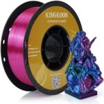 Kingroon PLA 3D Printer Filament, Triple Color Silk PLA Filament, Dimensional Accuracy +/- 0.03 mm, 1 kg Spool(2.2lbs), 1.75 mm, Red Blue Green