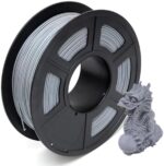 Steel PLA Filament 1.75mm Steel Powder Filled Polylactic Acid Filament 3D Printer Metal Filament 0.5kg Spool, Bare Steel Color