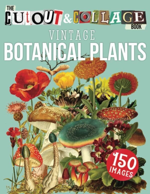 The Cut Out And Collage Book Vintage Botanical Plants 150